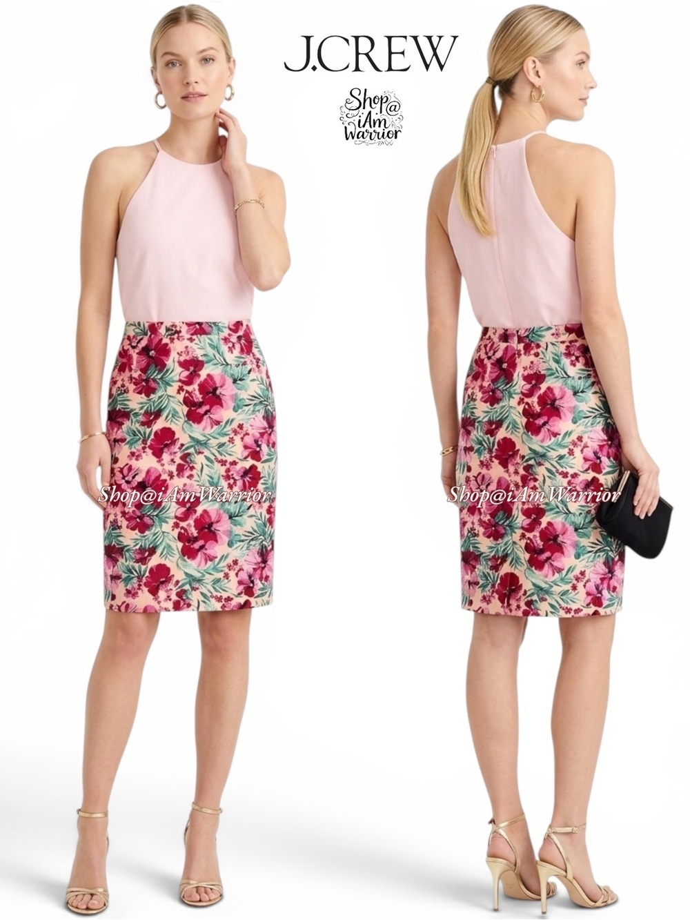 J.Crew (factory) NWT vibrant floral pencil skirt *shop@iamwarrior